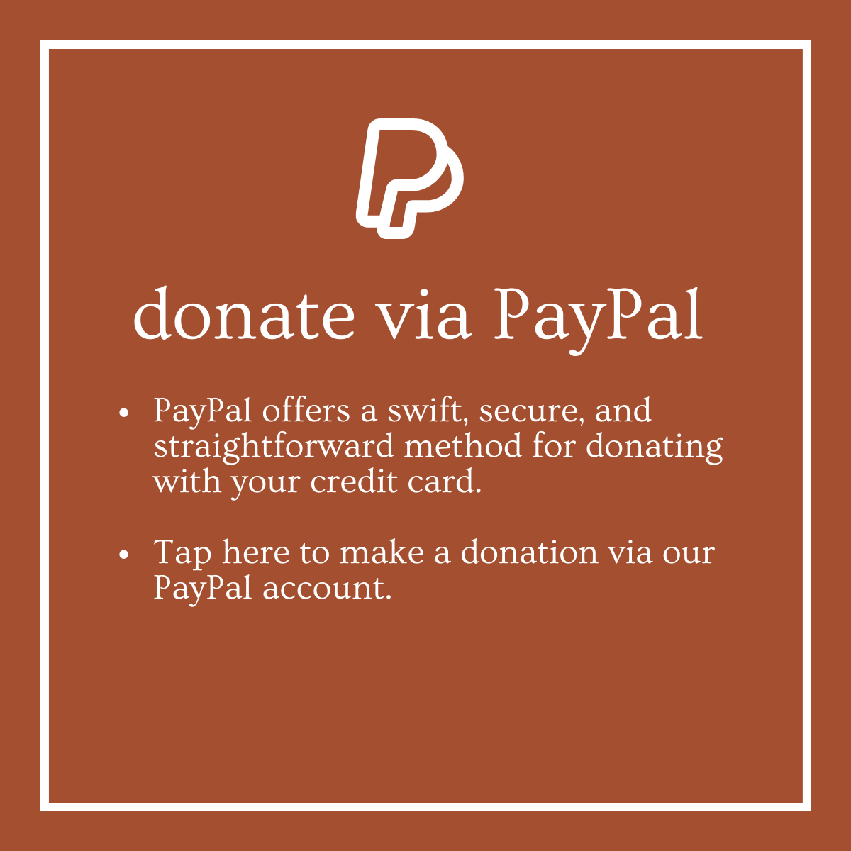 Donate via PayPal